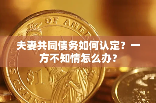 济南夫妻共同债务如何认定？一方不知情怎么办？