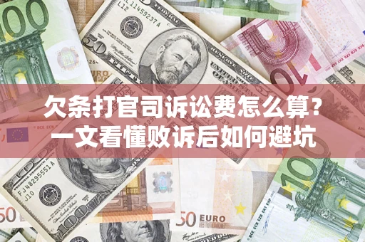 济南欠条打官司诉讼费怎么算？一文看懂败诉后如何避坑